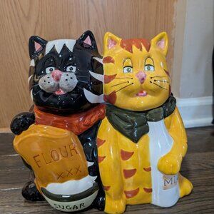COOKIE JAR Cats, Friends, Ambiance Collections, Hand Painted Anthromorphic